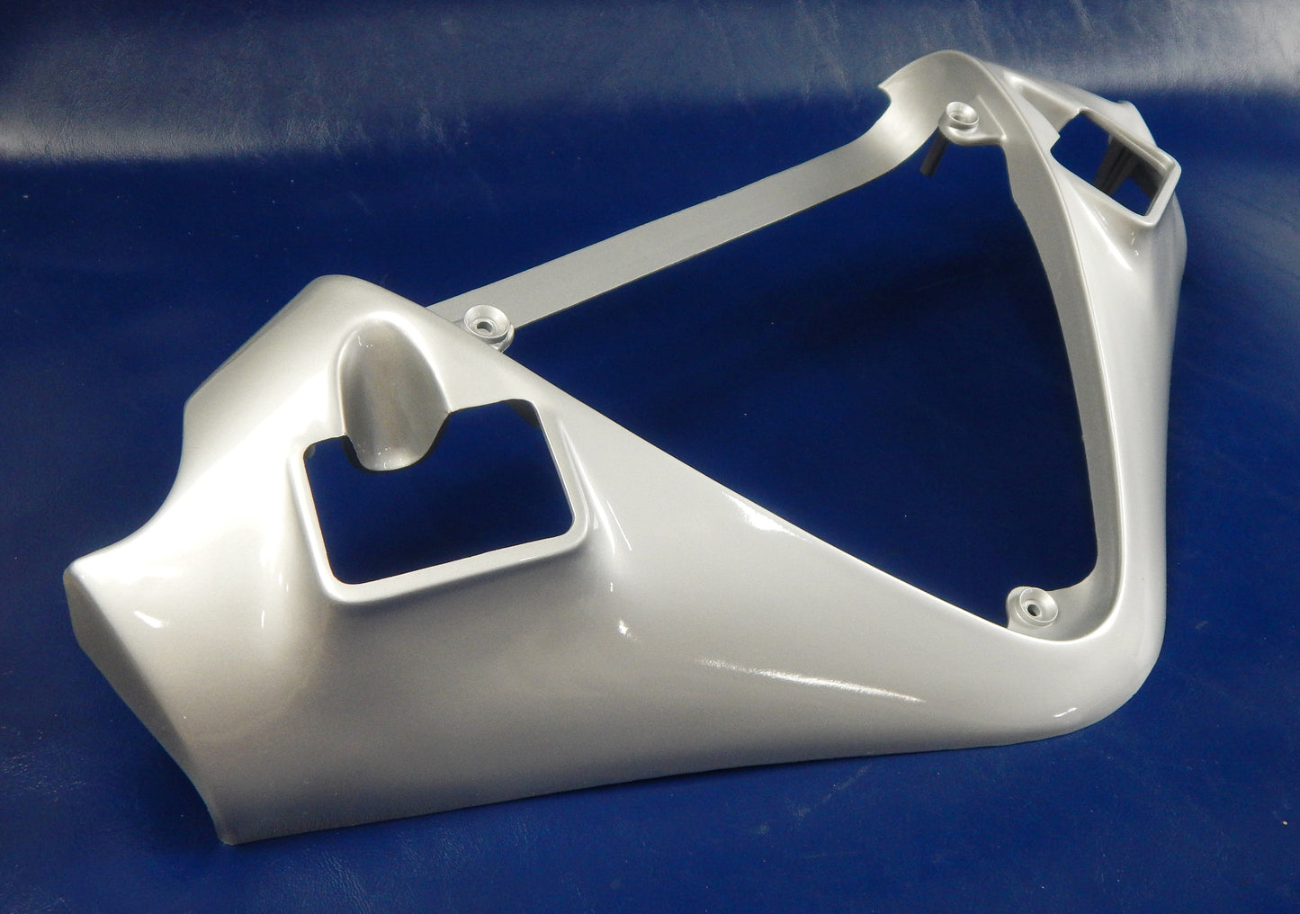 OEM MALAGUTIF12 2.5 DISC BRAKE UPPER HANDLEBAR FAIRING COVER POLISHED SILVER - MotoRaider