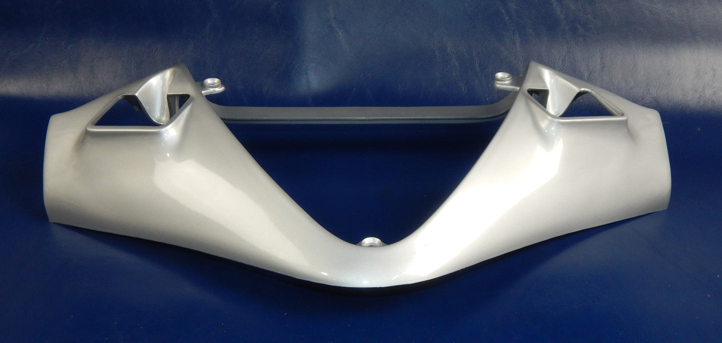 OEM MALAGUTIF12 2.5 DISC BRAKE UPPER HANDLEBAR FAIRING COVER POLISHED SILVER - MotoRaider