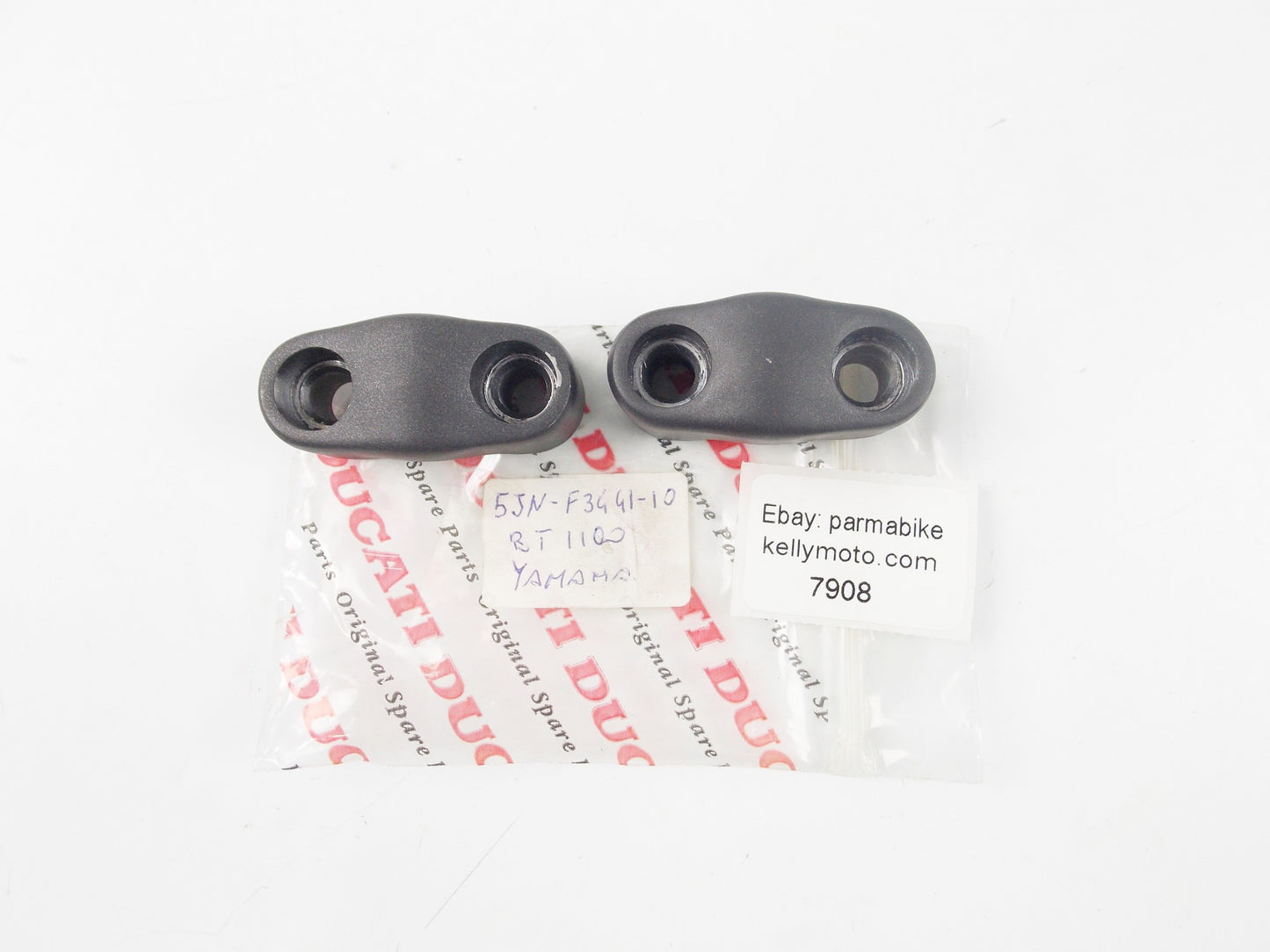 OEM 2003 2004 YAMAHA BT1100 HANDLEBAR UPPER CLAMPS HOLDER 5JN-F3441-10 SET - MotoRaider