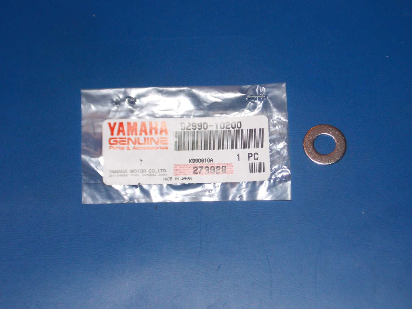 NOS 1968-2007 YAMAHA EF1200/18/2600 SW396/433 WJ500 WASHER 92990-10200 - MotoRaider