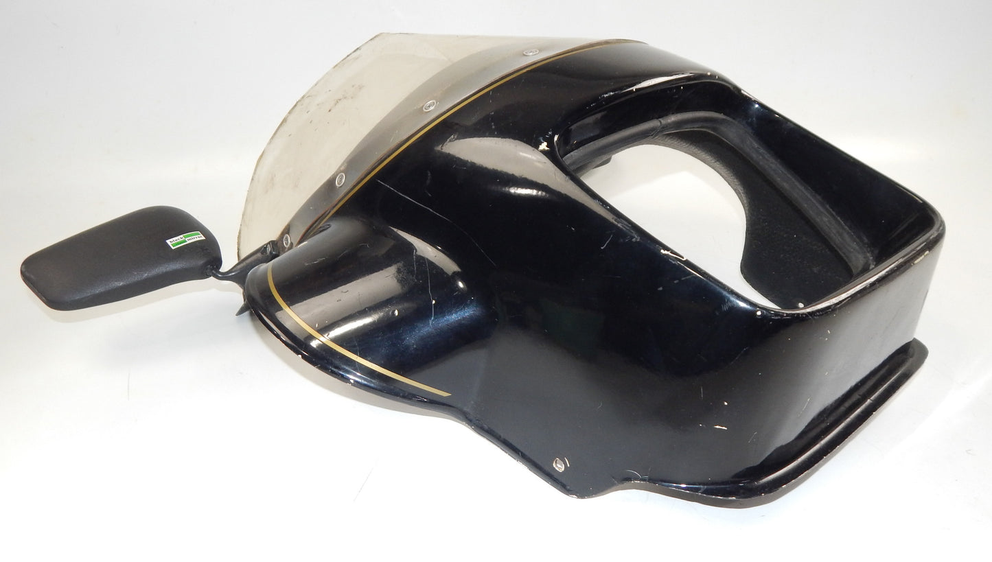 IC ITALCASCHI UNIVERSAL FIBERGLASS FAIRING COWLING BLACK YAMAHA LAVERDA GUZZI - MotoRaider