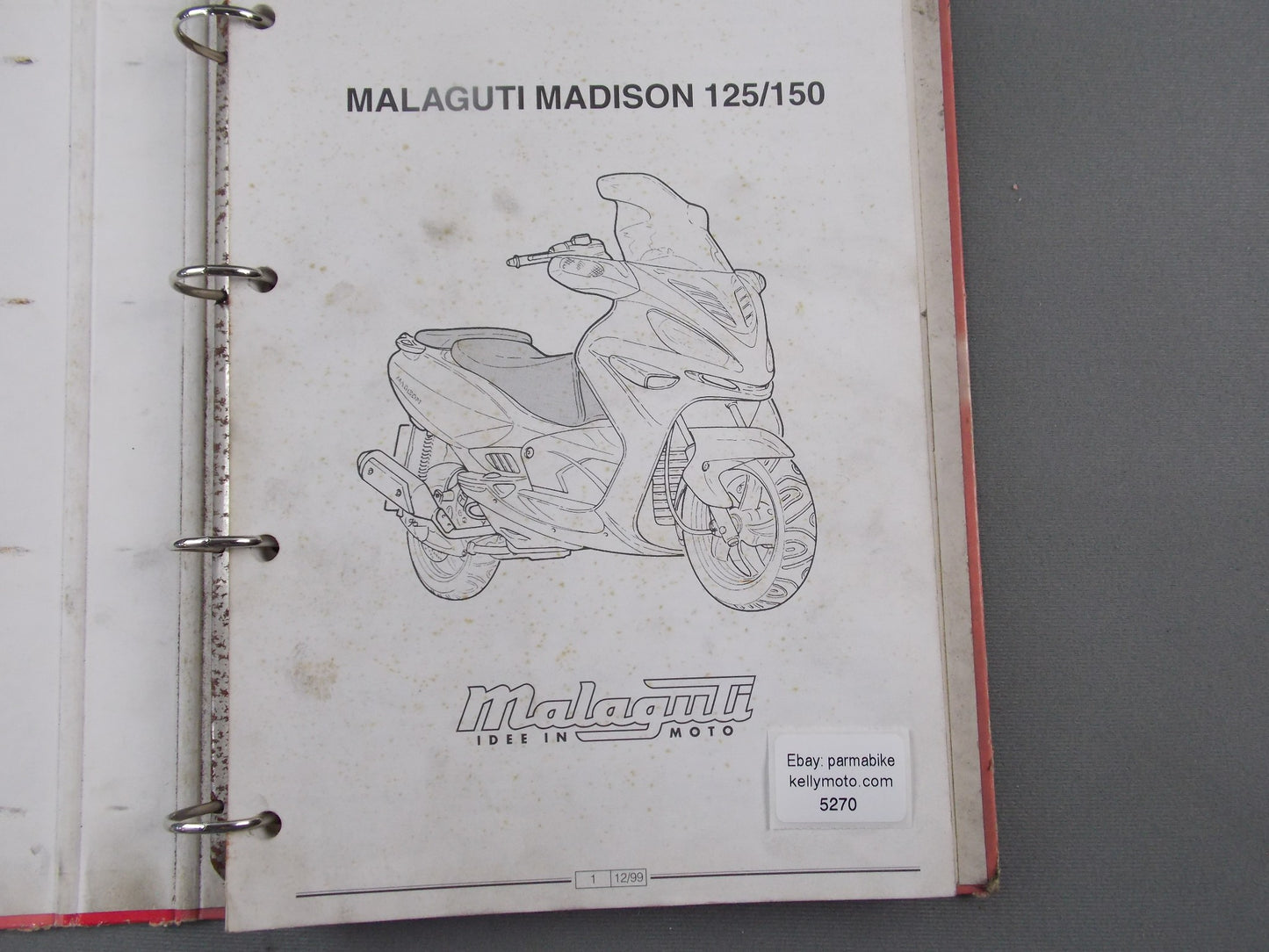 MALAGUTI MADISON 1999-2012 125/150/250 WORKSHOP MANUAL GERMAN ITALIAN ENGLISH - MotoRaider