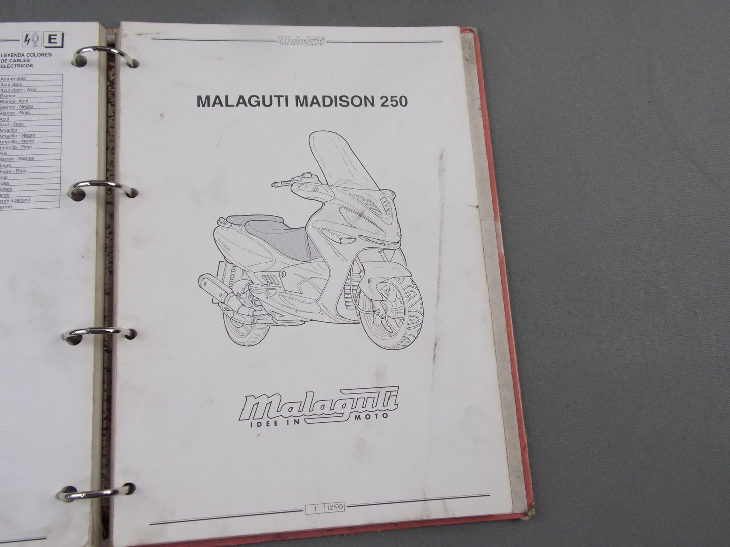 MALAGUTI MADISON 1999-2012 125/150/250 WORKSHOP MANUAL GERMAN ITALIAN ENGLISH - MotoRaider