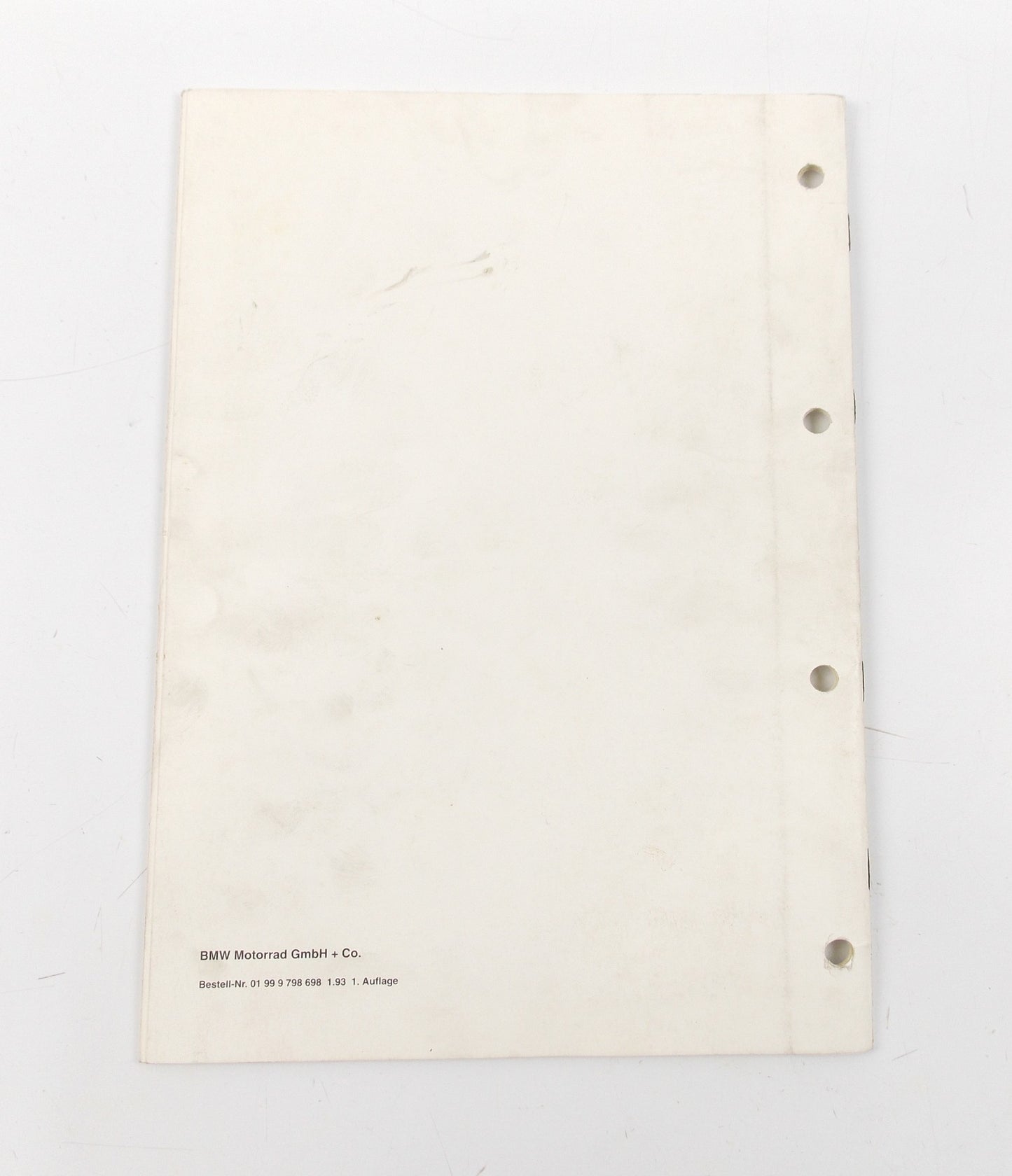 BMW 1993 R 1100RS ELECTRICAL CIRCUIT DIAGRAMS MANUAL 01999798698 - MotoRaider