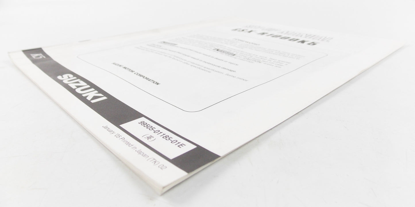 SUZUKI 2005 GSX-R1000K5 SET-UP MANUAL BROCHURE PAMPHLET ENGLISH 99505-01185-01E - MotoRaider