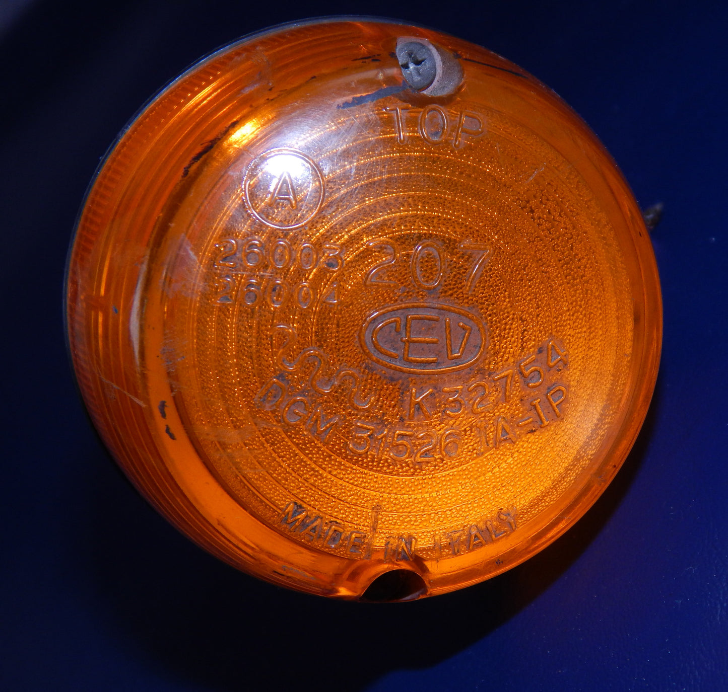 CEV 207 TURN SIGNAL AMBER FRONT REAR GUZZI CAGIVA DUCATI VINTAGE ITALY - MotoRaider