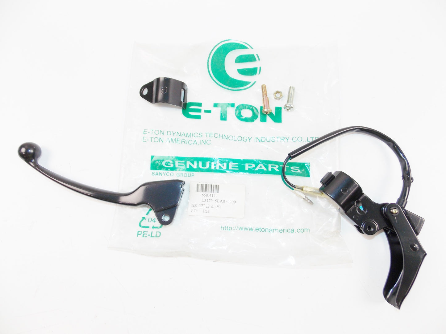 NOS OEM E-TON LEVER ASSY LEFT 650.414 | E3170-5EA0-0000 - MotoRaider
