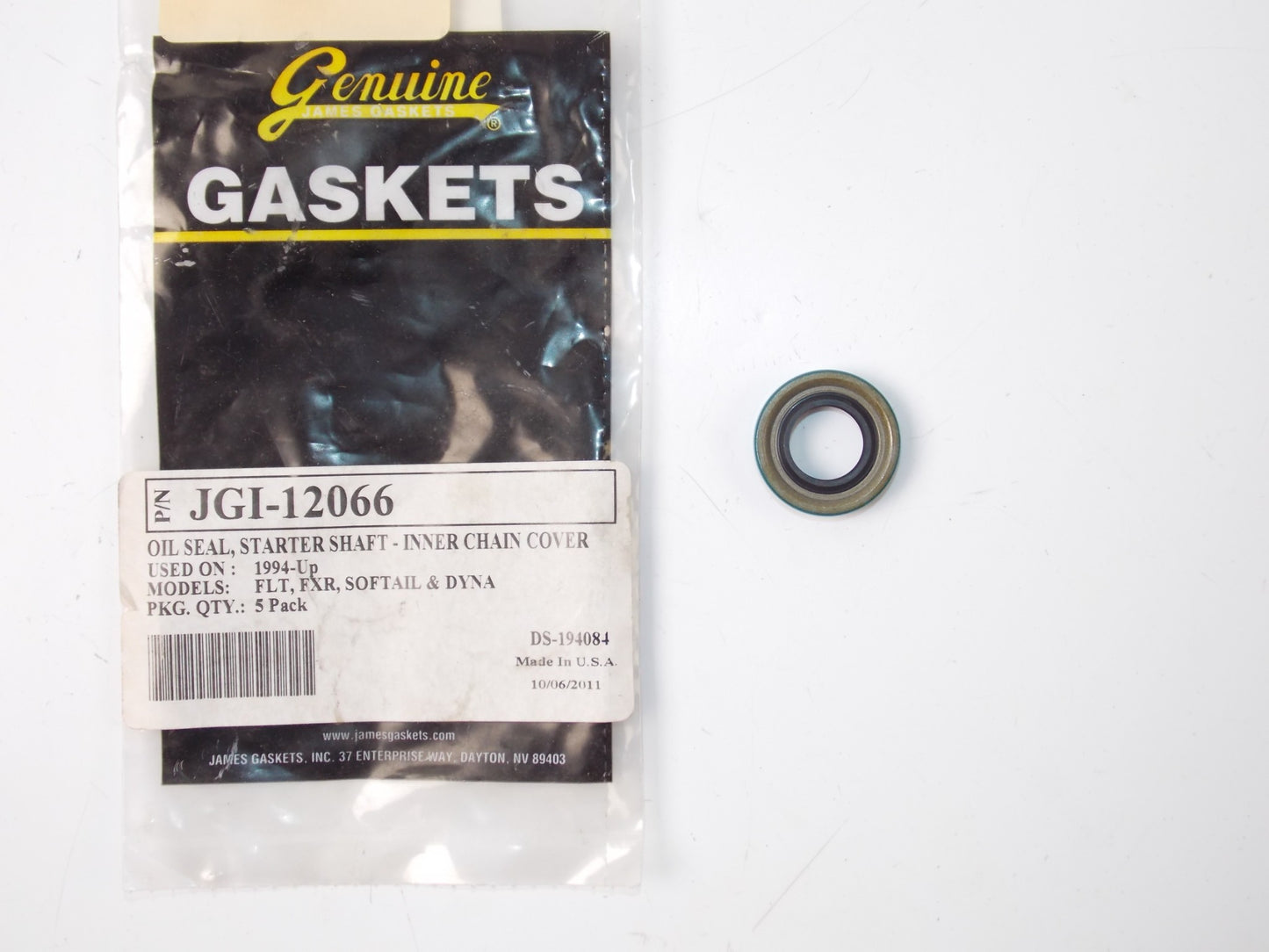 NOS JAMES GASKETS HARLEY DAVIDSON FLT/DYNA/FXR STARTER SHAFT OIL SEAL JGI-12066 - MotoRaider
