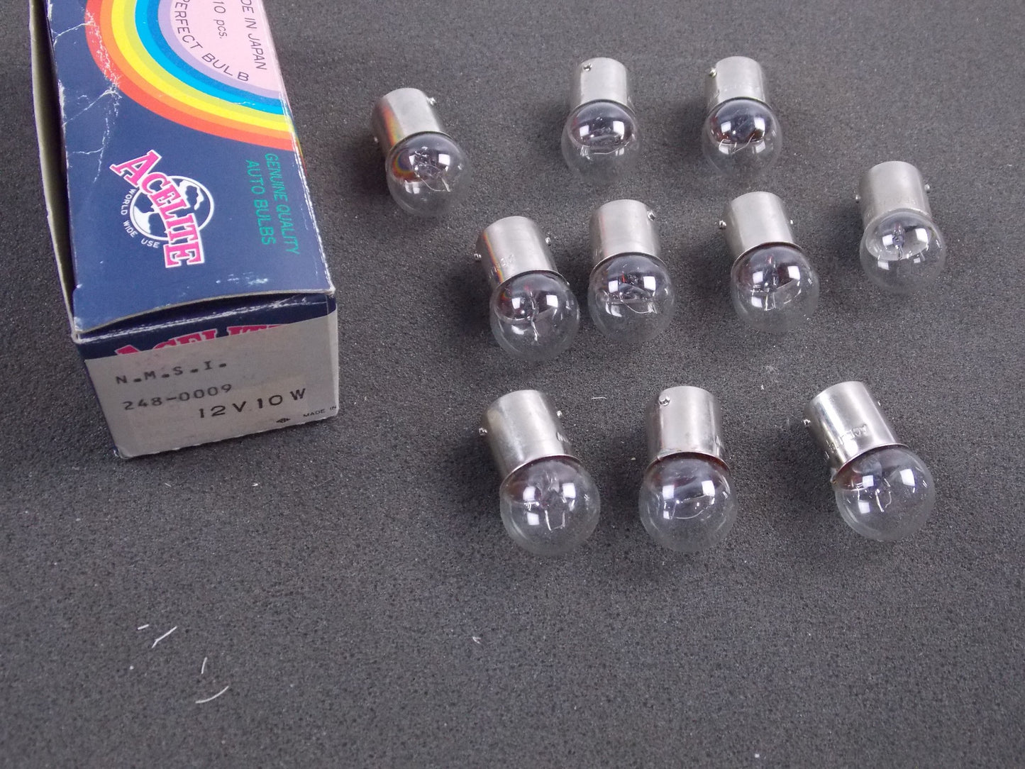 ACELITE BULB LIGHT 12V 10W BOX of10 AUTOMOTIVE MOTORCYCLES 248-0009 - MotoRaider