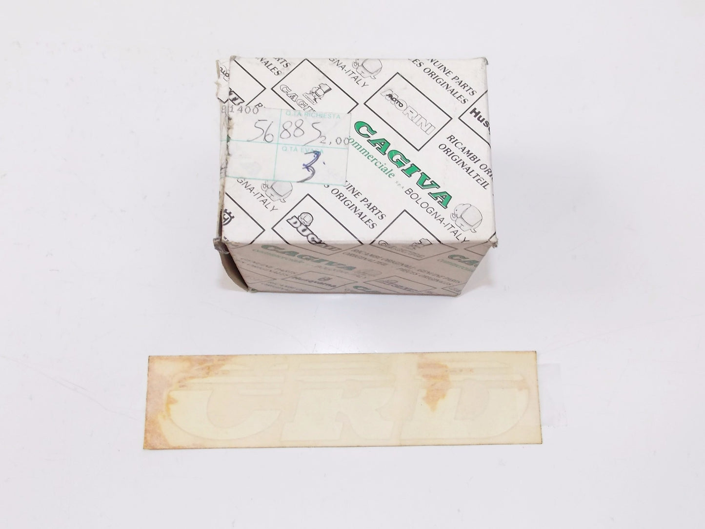 NOS OEM CAGIVA 1987-1988 FRECCIA 125 DUCATI MORINI STICKER "CRD" 800056885 - MotoRaider