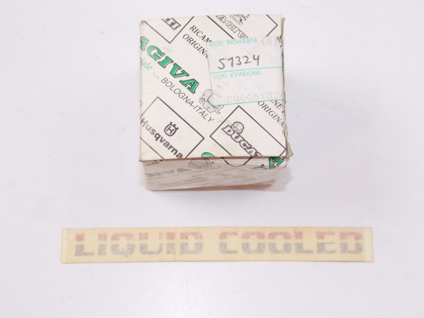 OEM CAGIVA 1987 CAGIVA ALETTA ORO 125 S-2 TRIM STICKER "LIQUID COOLED" 800051324 - MotoRaider