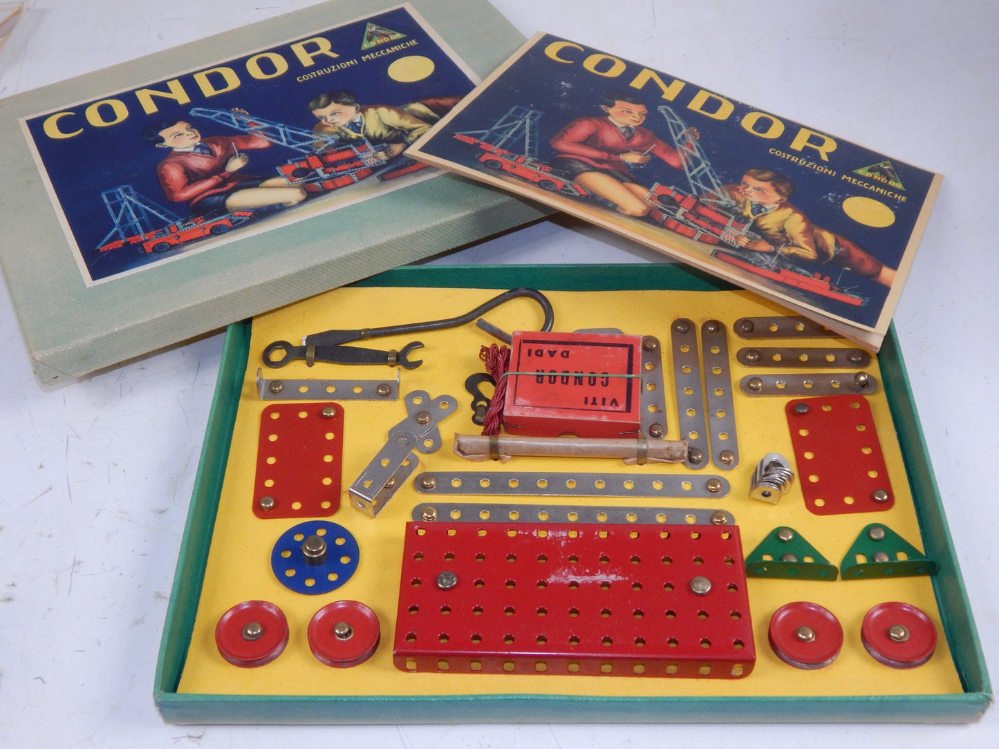 1950's CONDOR COSTRUZIONI MECCCANICHE MECCANO TOY BOX ITALY VINTAGE SCATOLA 2 - MotoRaider