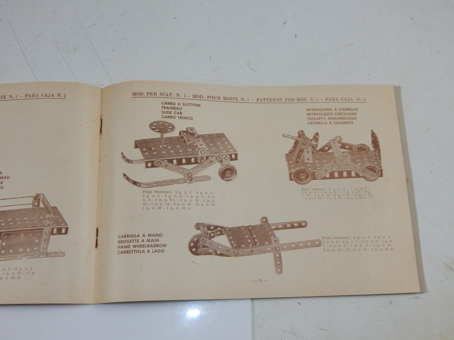 1950's CONDOR COSTRUZIONI MECCCANICHE MECCANO TOY BOX ITALY VINTAGE SCATOLA 2 - MotoRaider