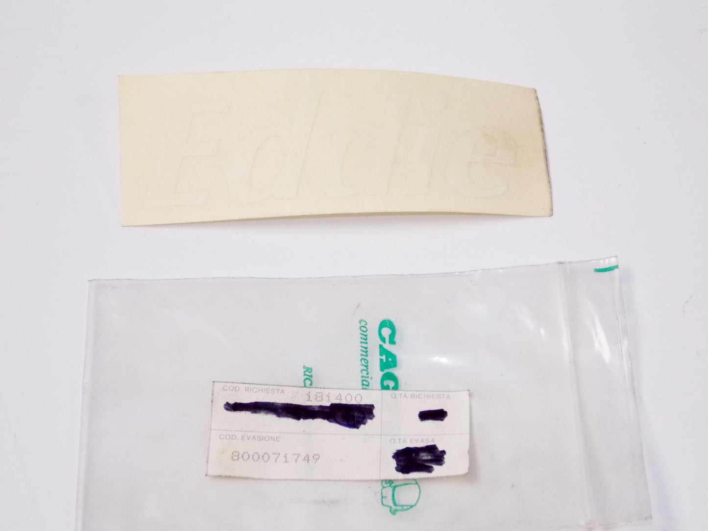 NOS OEM CAGIVA 1992-1993 MITO 2 / MITO REPLICA 2 STICKER "EDDIE" 800071749 - MotoRaider
