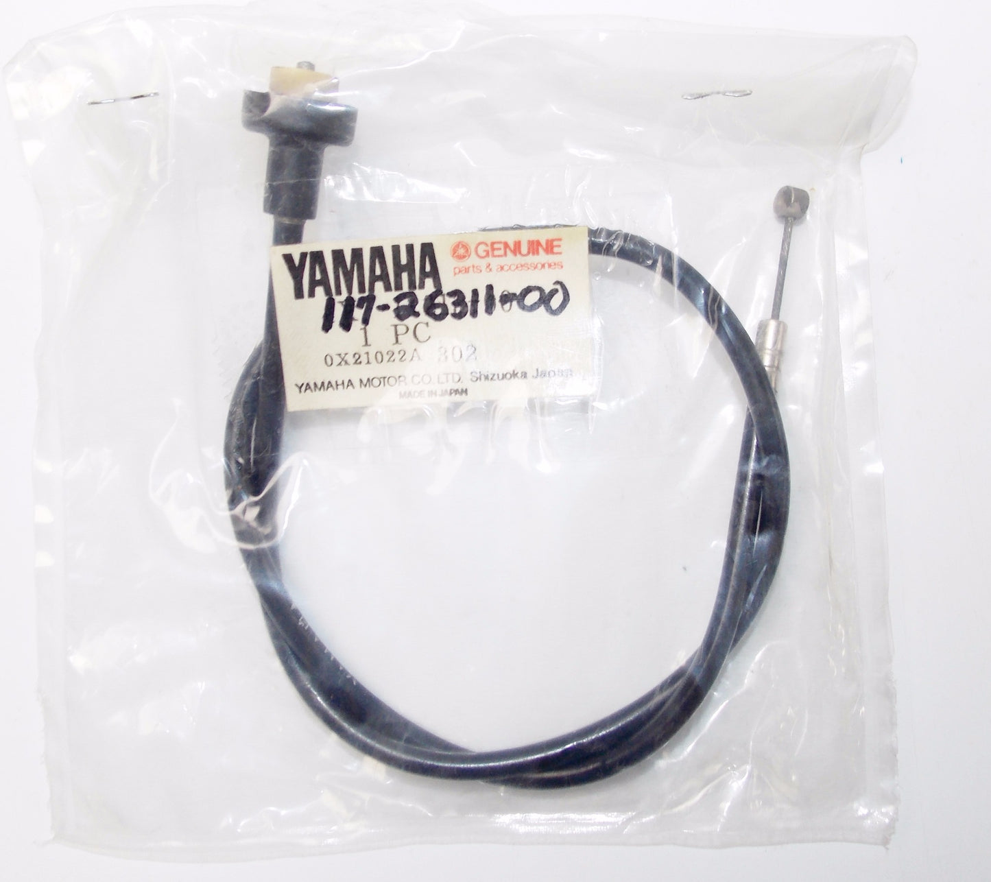 NOS OEM YAMAHA 1966-1967 U5/D UPPER THROTTLE CABLE ASSY 117-26311-00 - MotoRaider