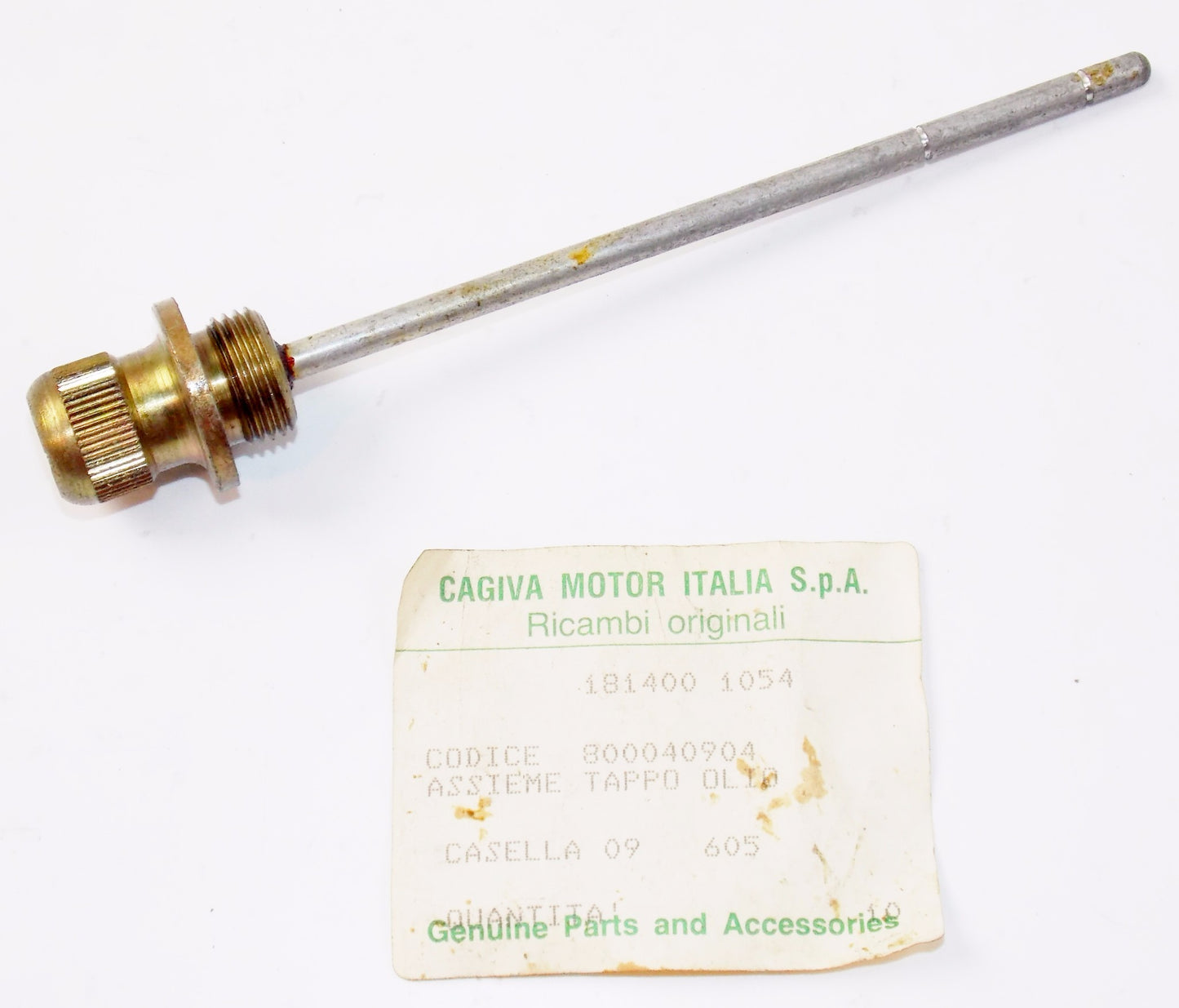 NOS OEM CAGIVA 350 ALA ROSSA OIL LEVEL CAP 800040904 - MotoRaider