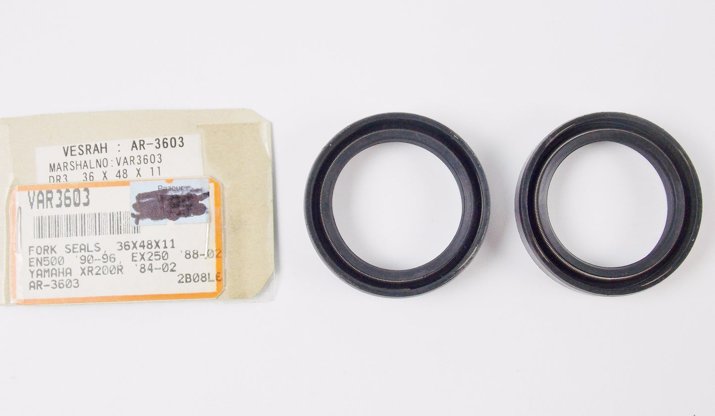 VESRAH FRONT FORK OIL SEAL SET 36x48x11 KAWASAKI YAMAHA AR-3603 - MotoRaider