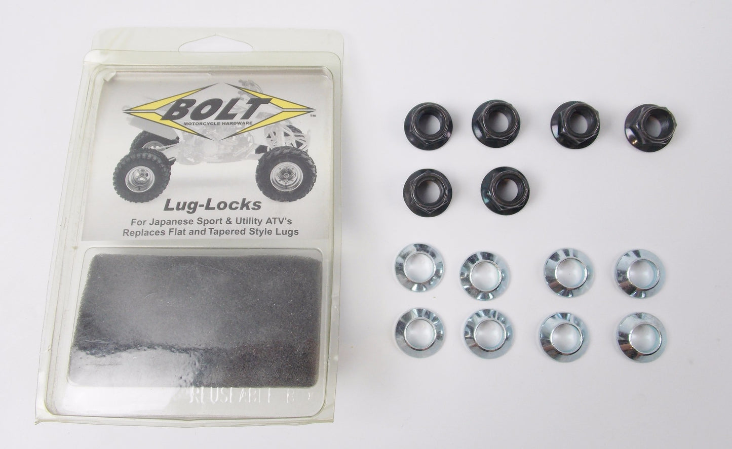 LUG-LOCKS REPLACES FLAT TAPERED STYLE LUGS JAPANESE SPORT UTILITY ATV's 2005-LUG - MotoRaider