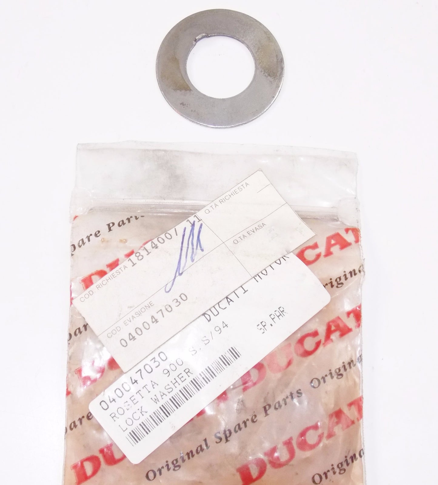 NOS OEM DUCATI 87-92 350 F3 750 LAGUNA SECA SUPERBIKE LOCK WASHER 040047030 - MotoRaider