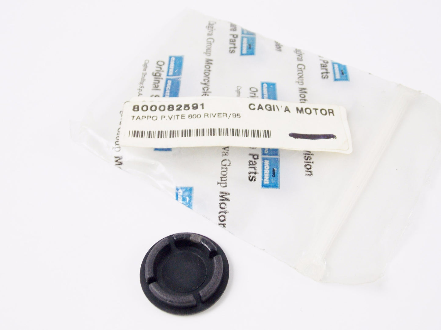 NOS OEM CAGIVA 1995 RIVER 500/600 PASSENGER HANDLE SCREW CAP 800082591 - MotoRaider