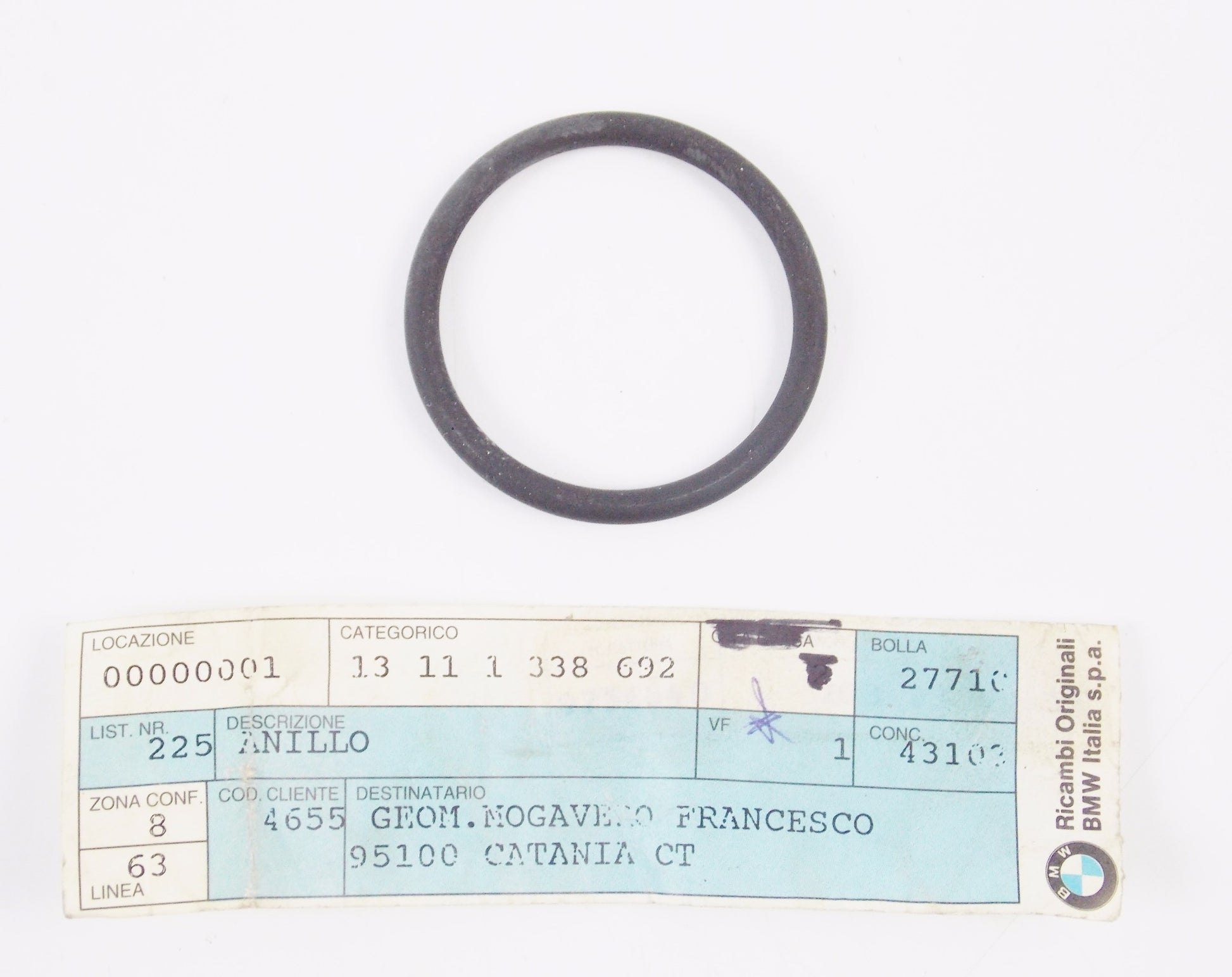 NOS OEM BMW 1980-1987 R 80 CARBURETOR PISTON O-RING 13111338692 - MotoRaider