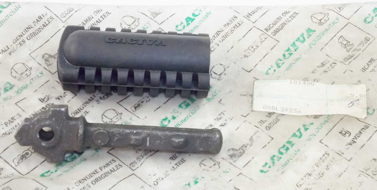 NOS OEM CAGIVA ALETTA ROSSA 125 ELEFANT 125 RIGHT FOOT REST ASSY 800L39236 - MotoRaider