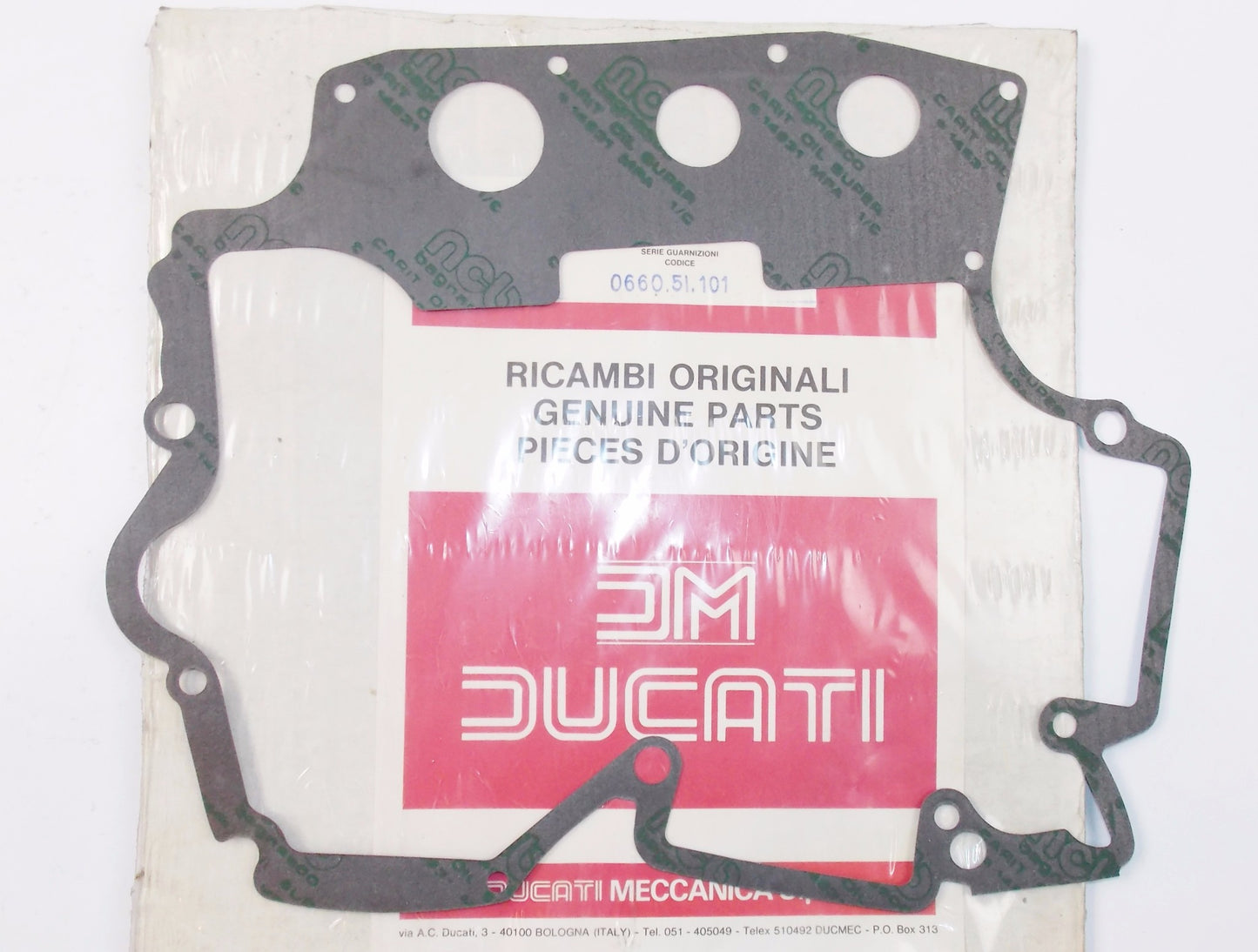 NOS OEM DUCATI MONSTER 600 CRANKCASE GASKET 066051101 - MotoRaider