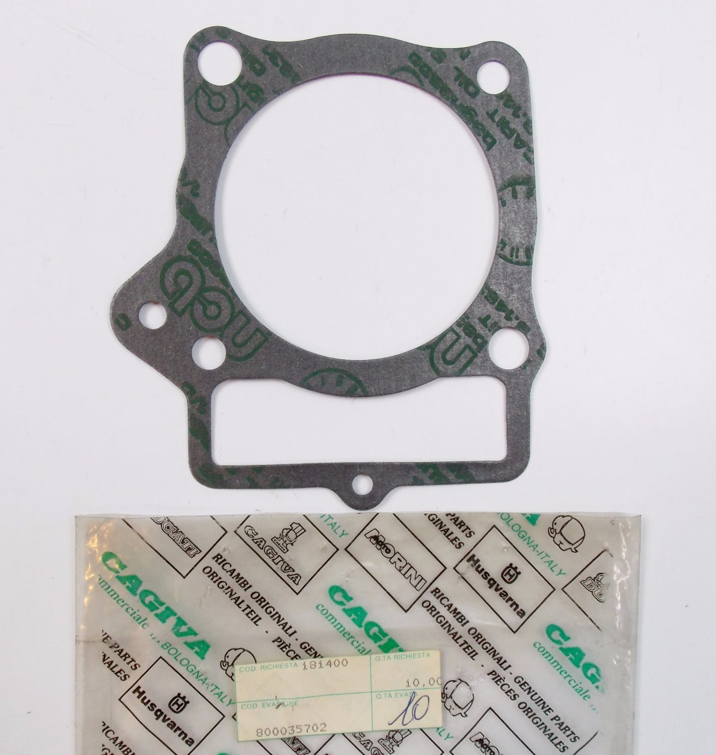 NOS OEM CAGIVA 1980's ALA ROSSA CYLINDER BASE GASKET 800035702 - MotoRaider