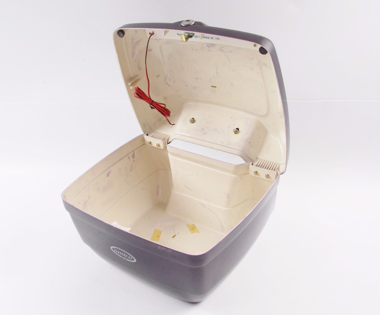 SCOOTER MOPED PURPLE APRILIA REAR TOP CASE HOLDER LUGGAGE WITH KEY 13.5x13.5x10 - MotoRaider