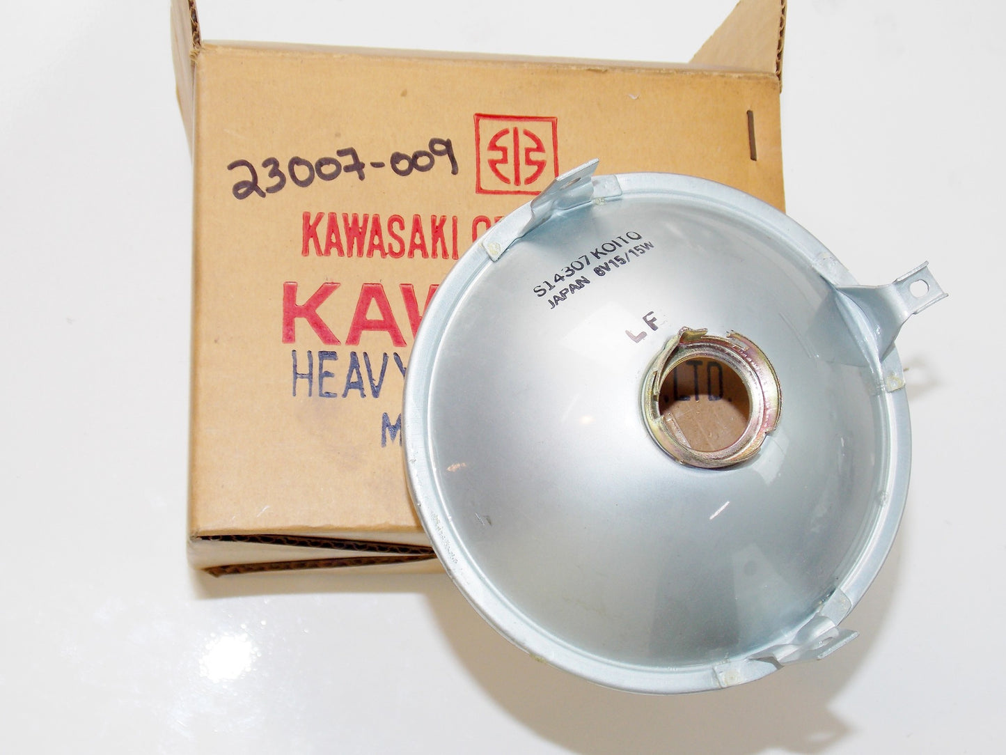 NOS OEM KAWASAKI 67-69 C2SS C2TR LENS UNIT ASSEMBLY HEADLAMP # 23007-009 - MotoRaider