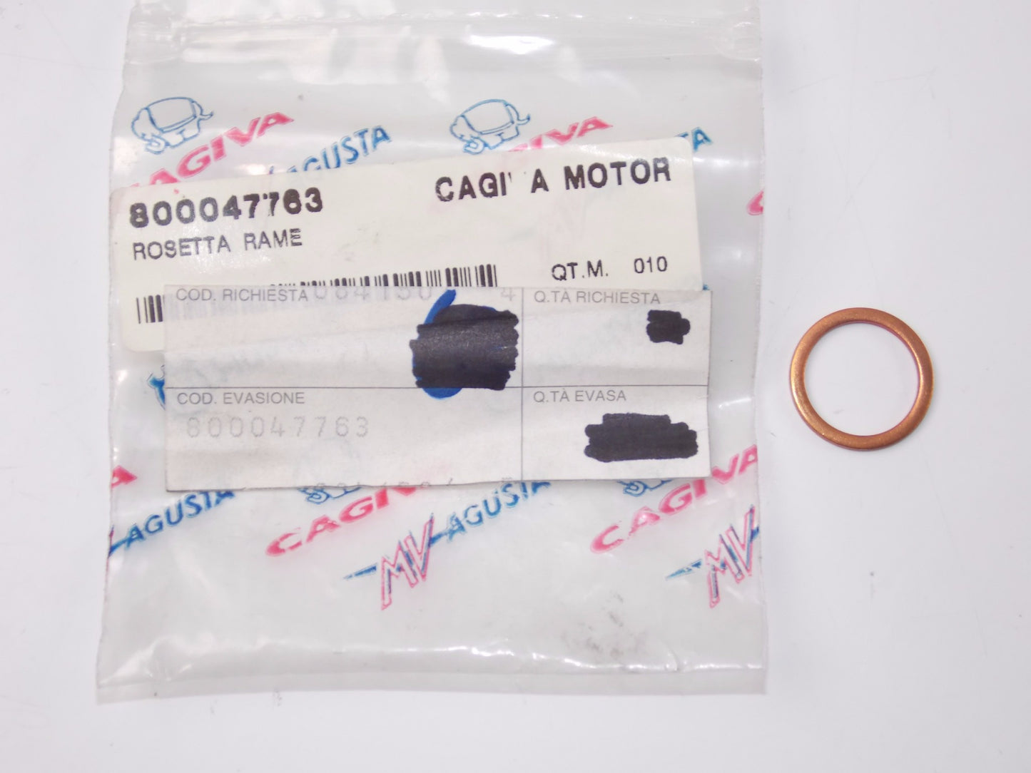 NOS OEM CAGIVA CANYON 600 RIVER 500 T4-500E W12 CRANKCASE UNION WASHER 800047763 - MotoRaider