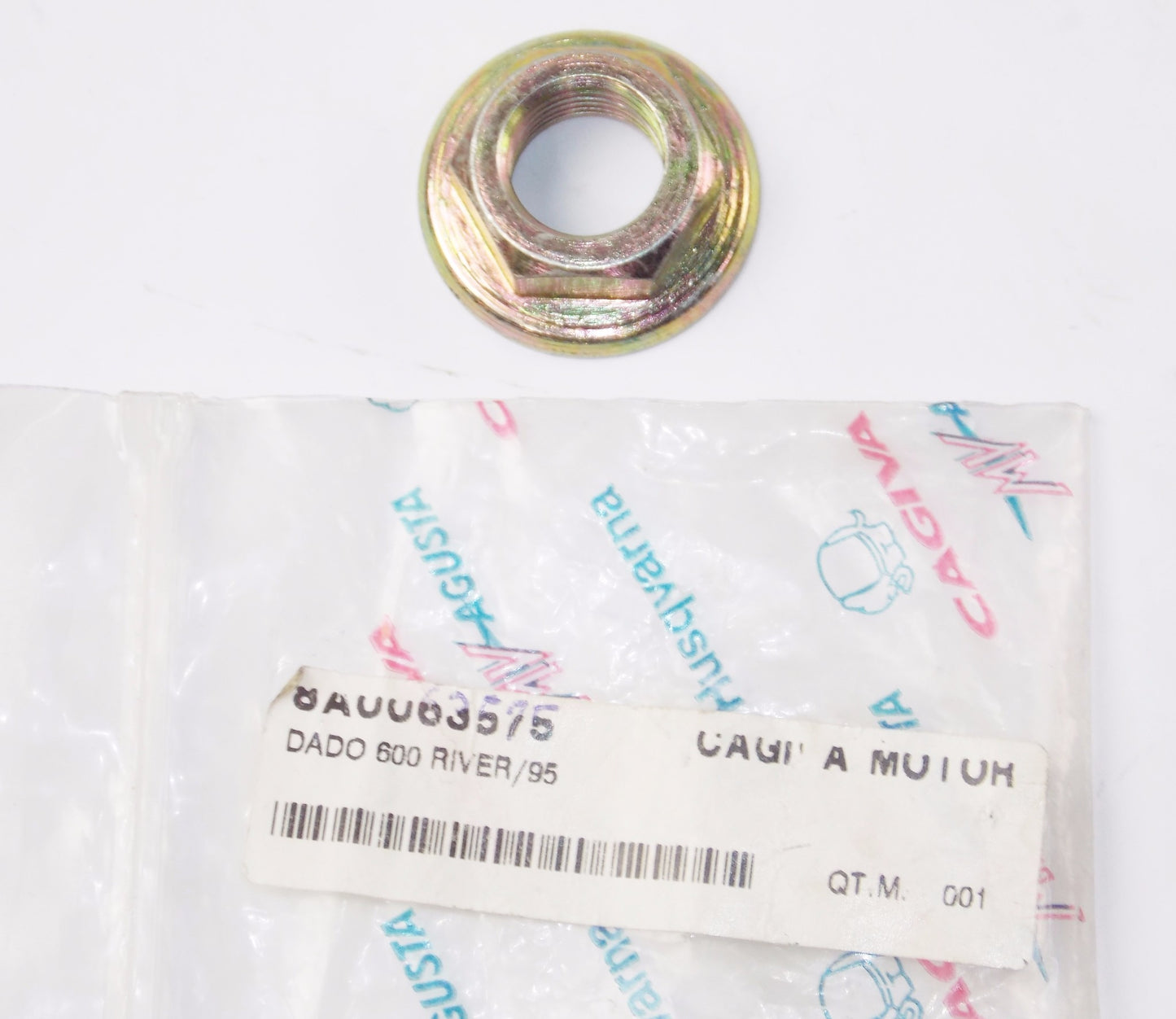 NOS OEM CAGIVA RIVER / CANYON 600 SUPER CITY 125 REAR WHEEL NUT FLANGE 8A0063575 - MotoRaider