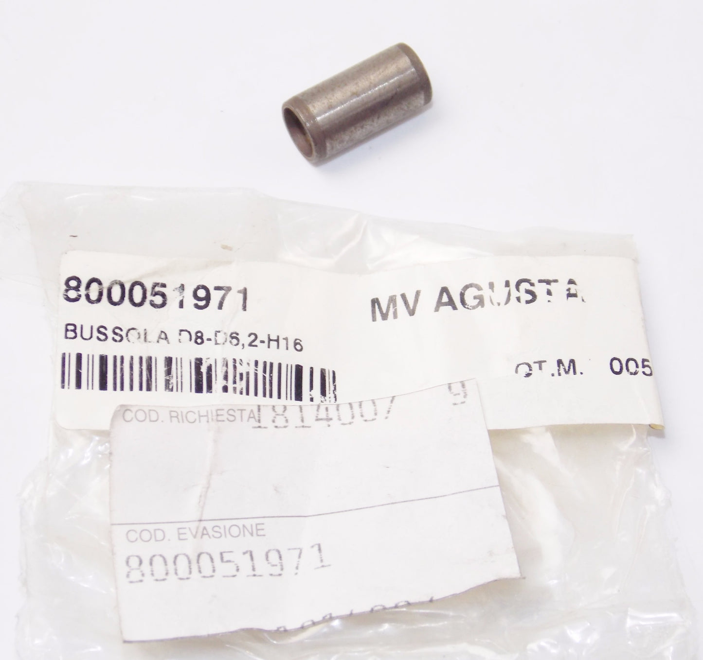 OEM CAGIVA COCIS 50 FRECCIA MITO PRIMA CRANKCASE BUSHING D8-D6, 2-H16 800051971 - MotoRaider