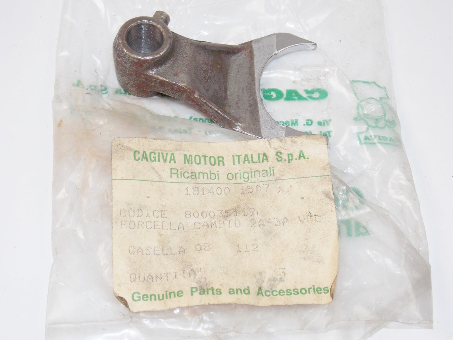 OEM CAGIVA 1987-98 ALETTA ORO 125-S2 / W 8 FORK GEAR SHIFTER 2nd 3rd 800035119 - MotoRaider