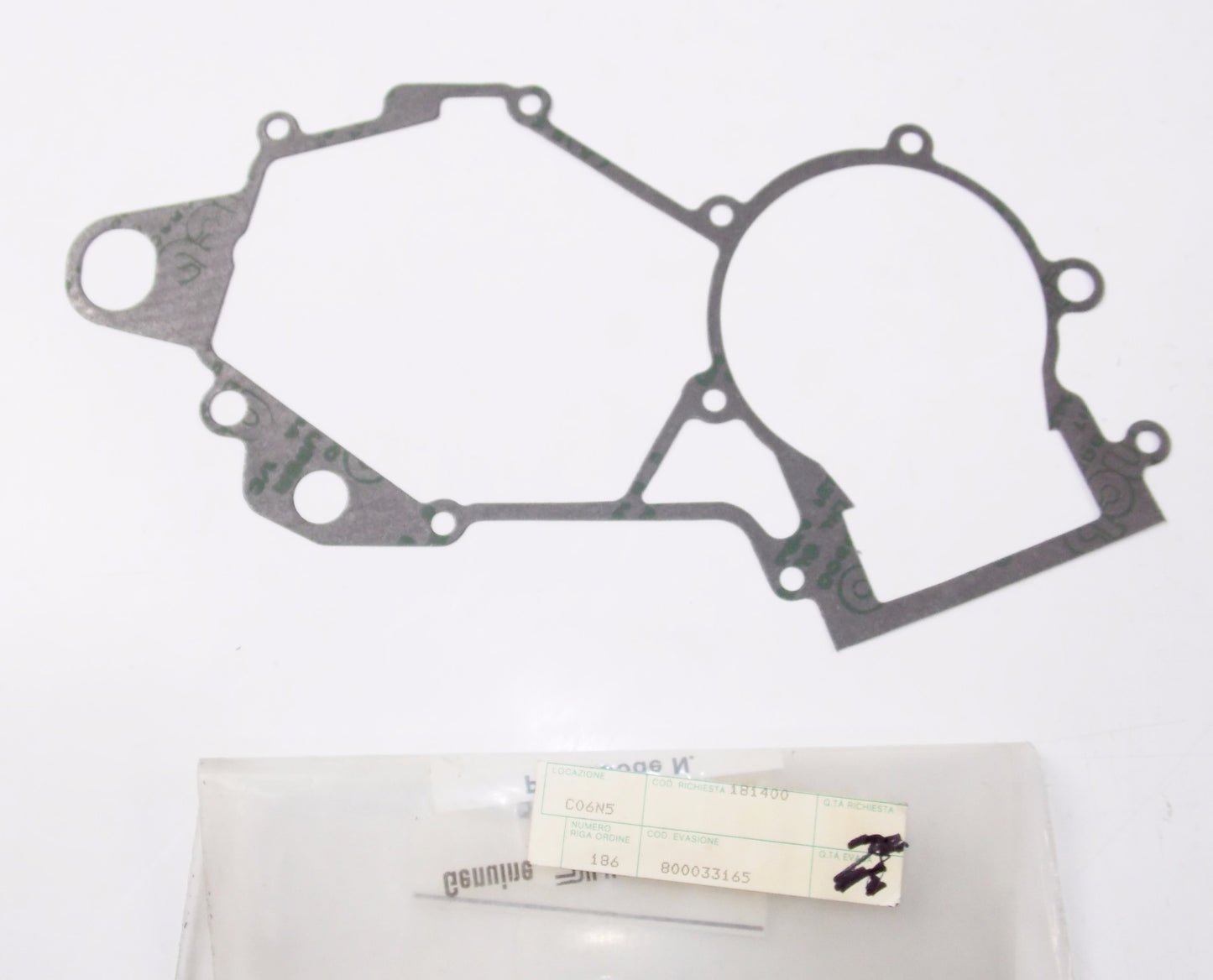 NOS OEM CAGIVA 1985 ALETTA ROSSA 125 ELEFANT 125 ENGINE CENTRAL GASKET 800033165 - MotoRaider