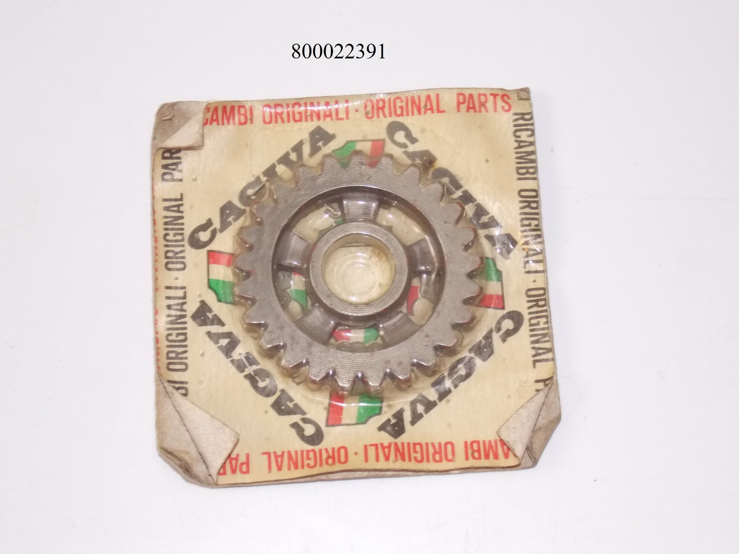NOS OEM CAGIVA 1981 SST 125 TRANSMISSION GEAR COUNTER SHAFT 1st T25 800022391 - MotoRaider