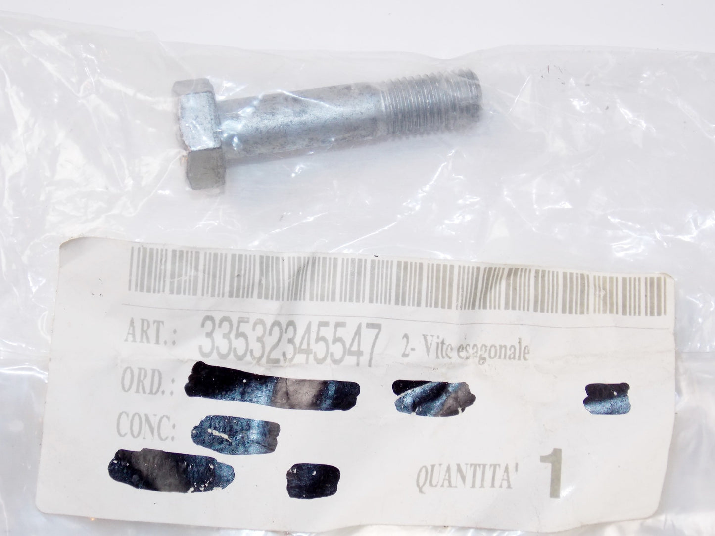 NOS OEM BMW 97-00 F650 F650ST REAR ABSORBER HEX BOLT M10x1 25x45 # 33532345547 - MotoRaider
