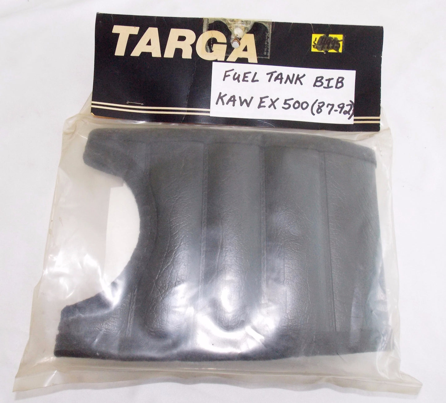 FUEL TANK BIB PROTECTOR BLACK SINTHETIC LEATHER KAWASAKI 1987-1992 EX500 - MotoRaider