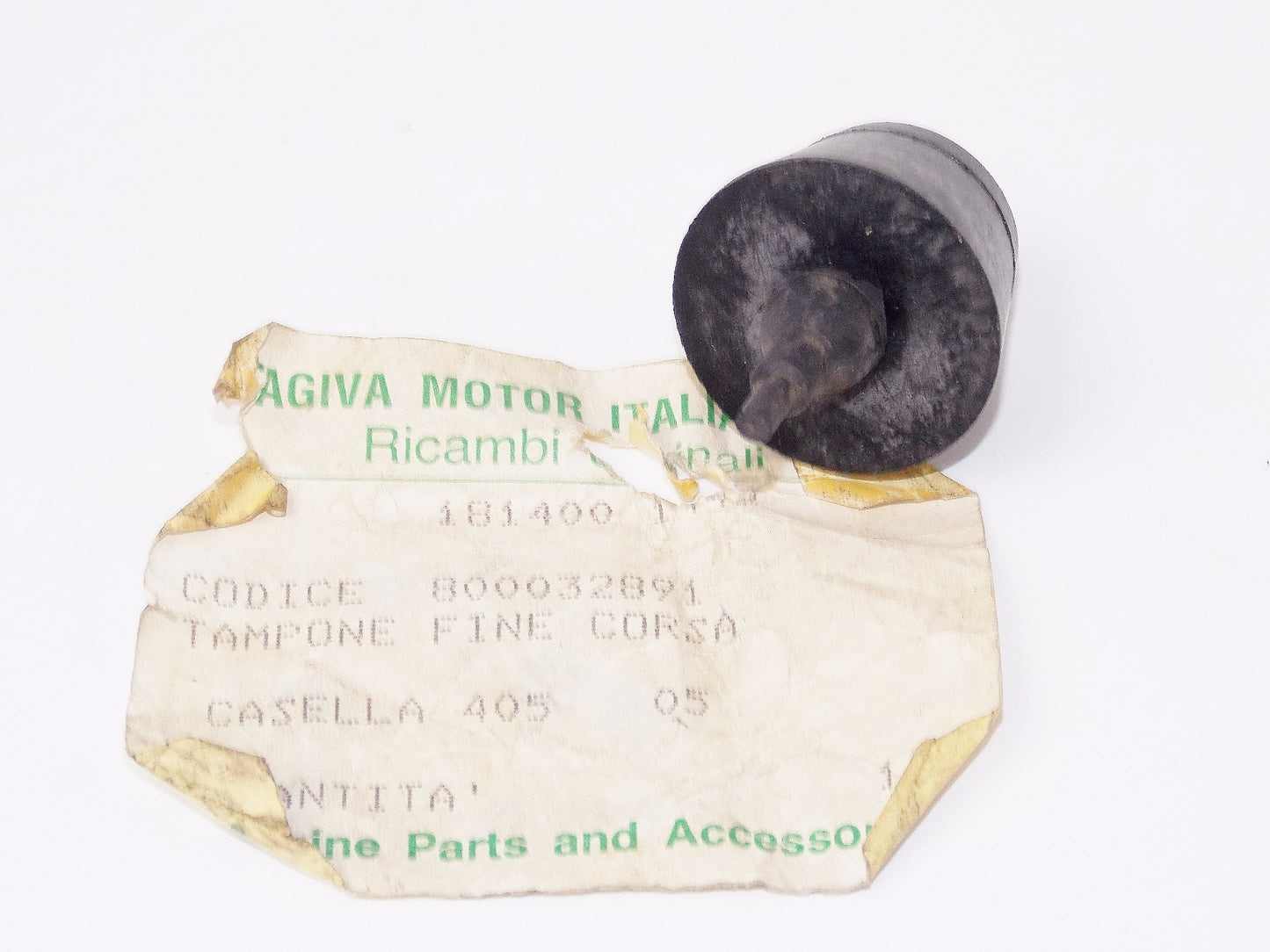 NOS OEM CAGIVA 1987 ELEFANTRE 125 CENTRAL STAND RUBBER PAD 800032891 - MotoRaider
