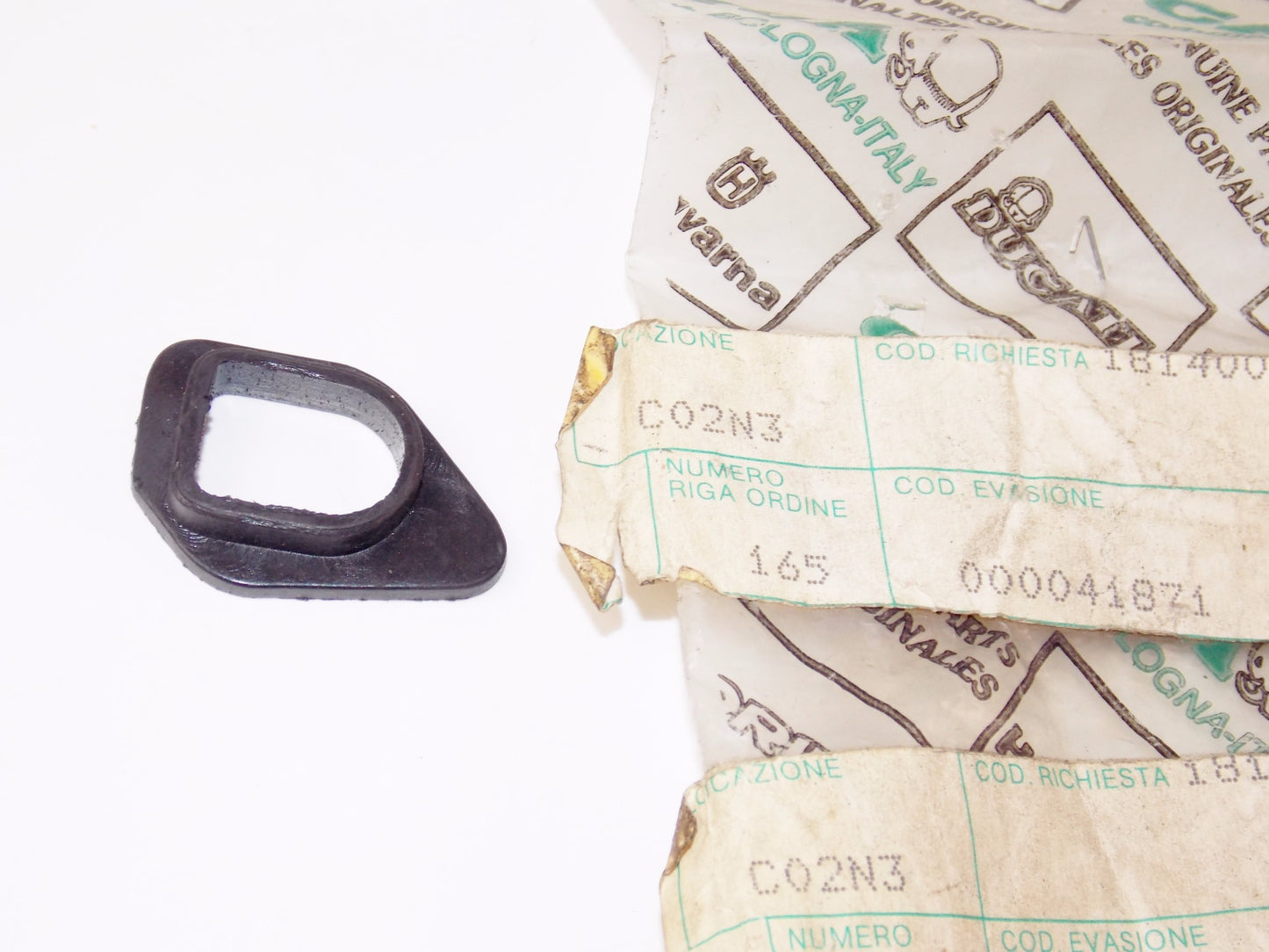 NOS OEM CAGIVA 1984-1985 ALAZZURRA 350/650 RR FAIRING LH RUBBER BUFFER 000041871 - MotoRaider