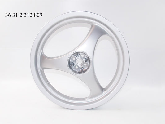 NOS OEM BMW 1993-1999 K-1100-LT K1100LT REAR WHEEL SILVER 3.00X17" 36312310188 - MotoRaider
