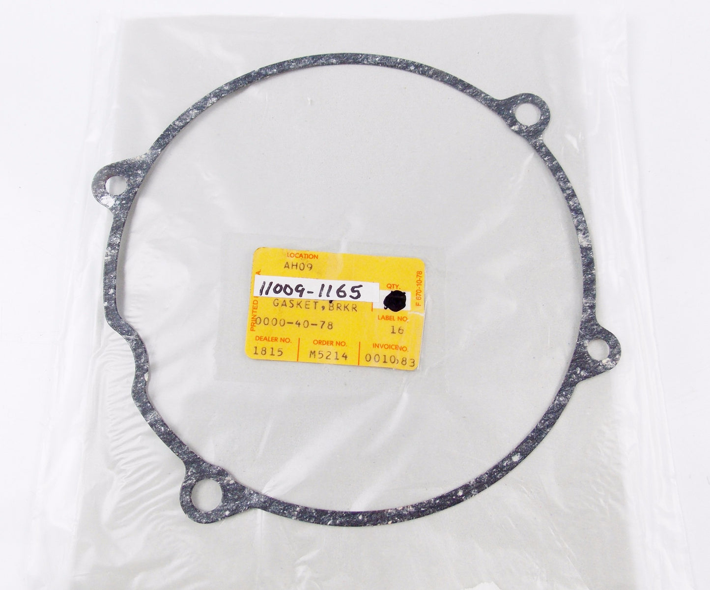 NOS OEM KAWASAKI 1980-1981 KZ750 GENERATOR COVER GASKET 11009-1165 - MotoRaider