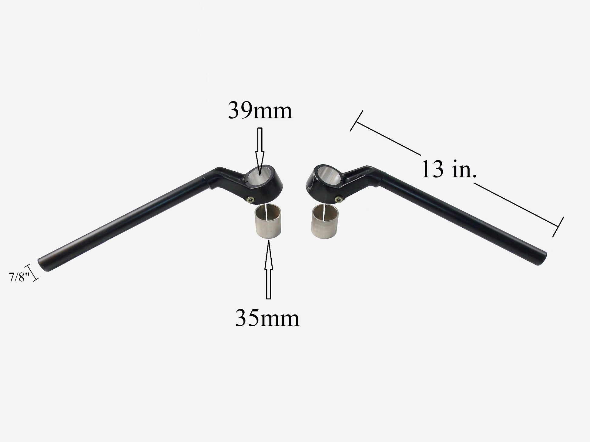 UNIVERSAL CLIP-ON STYLE HANDLEBAR 7/8"x13" GP SUZUKI DUCATI KTM YAMAHA KAWASAKI - MotoRaider