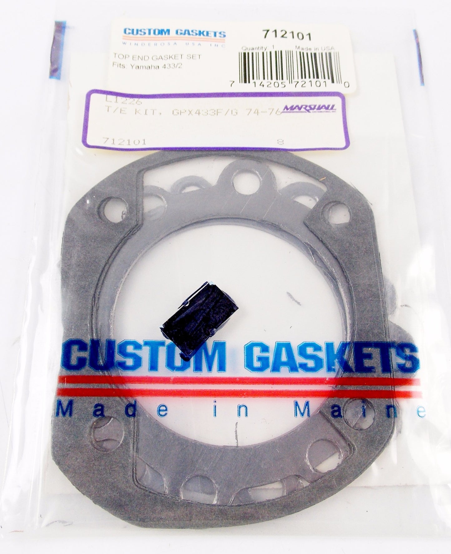 NOS TOP END GASKET SET YAMAHA 433/2 1974-1976 GPX433/G 712101 - MotoRaider