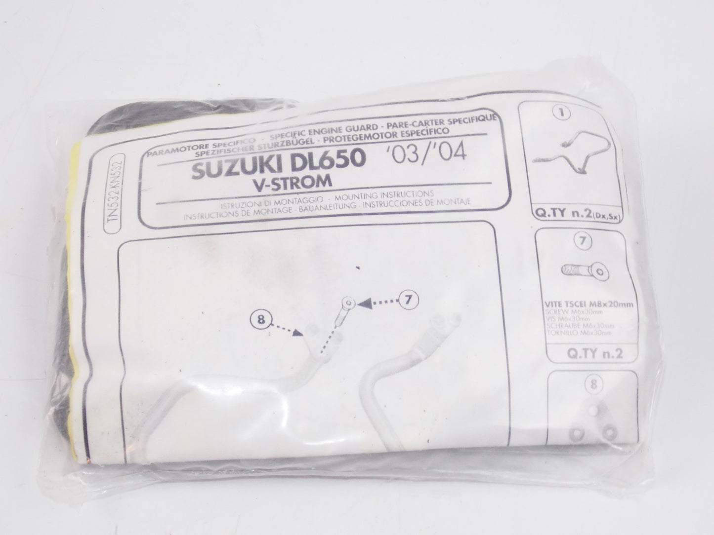 NOS GIVI SPECIFIC ENGINE GUARD SUZUKI 2003-2004 DL650 V-STROM # TN532-KN532 - MotoRaider