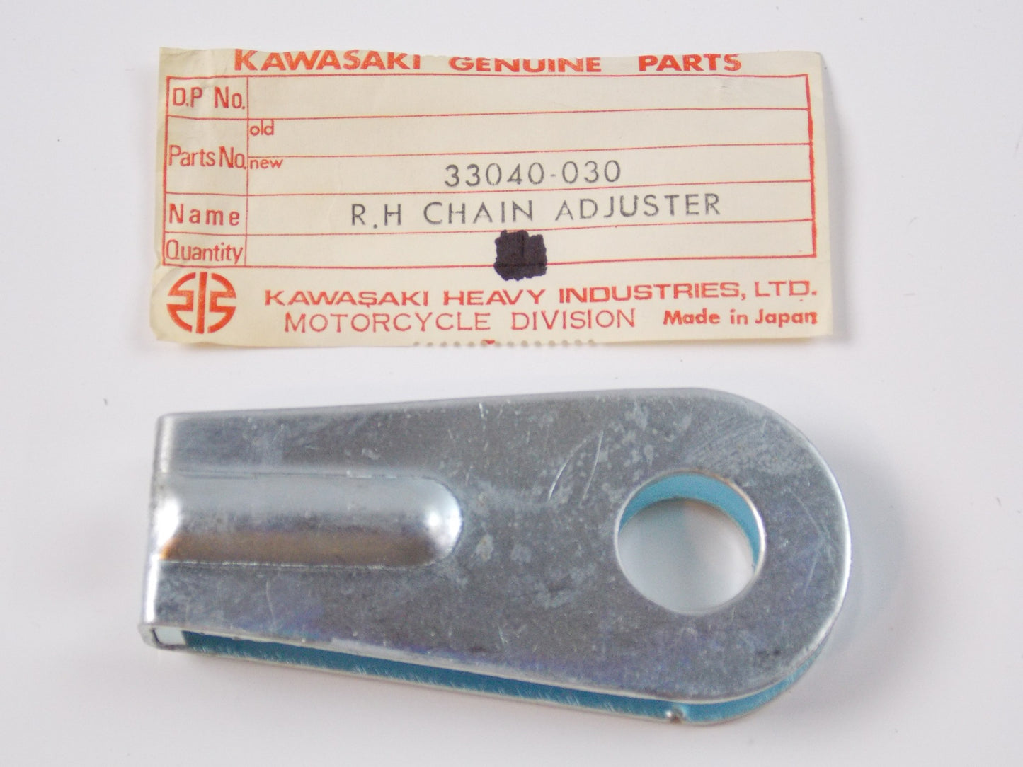 NOS OEM KAWASAKI 68-70 F3 F4 ADJUSTER CHAIN R.H 33040-030 - MotoRaider