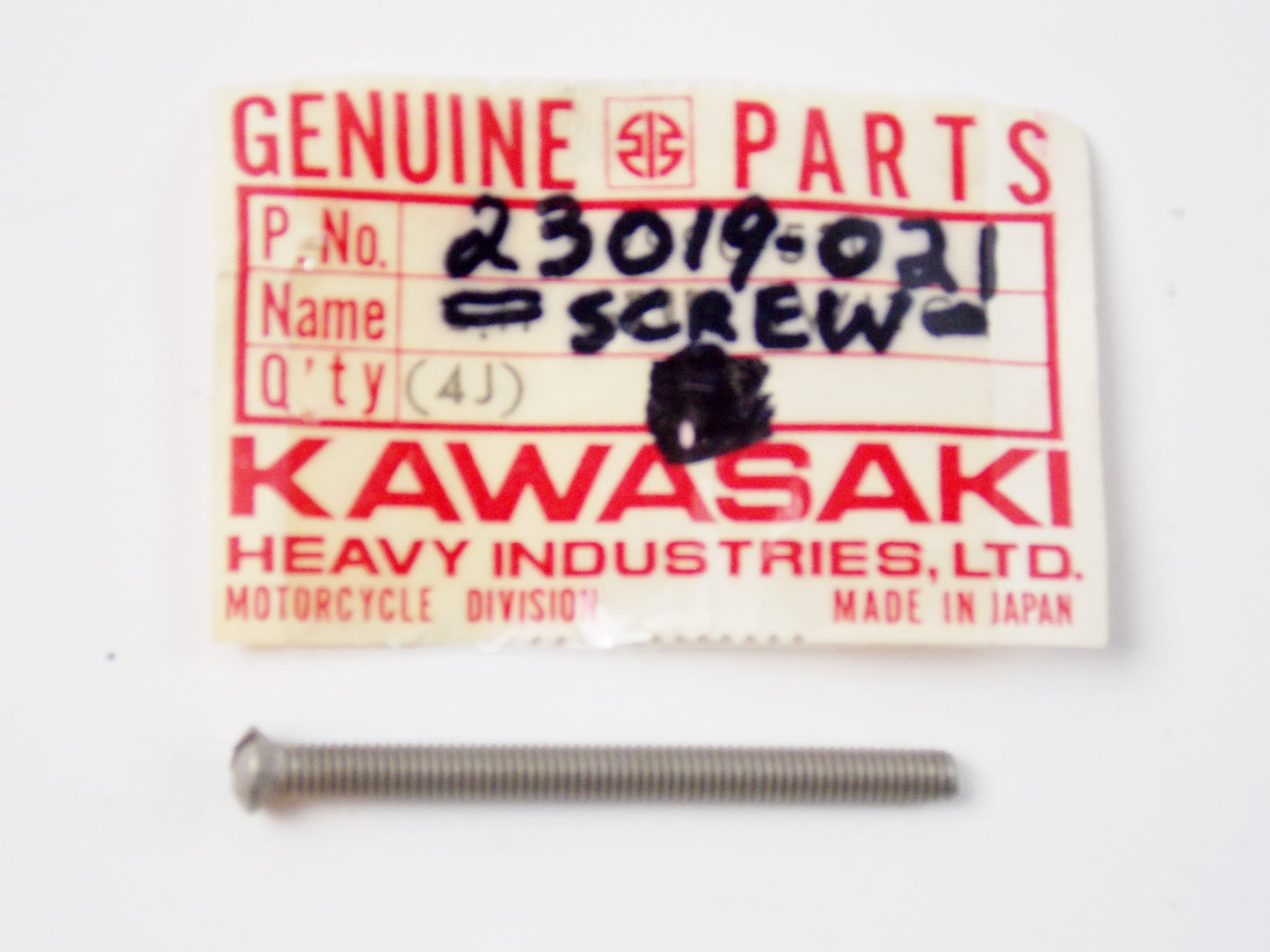 NOS OEM KAWASAKI 66-2015 EJ800 KZ650 KH400 ZR550 SCREW FORCUS ADJUST 23019-021 - MotoRaider