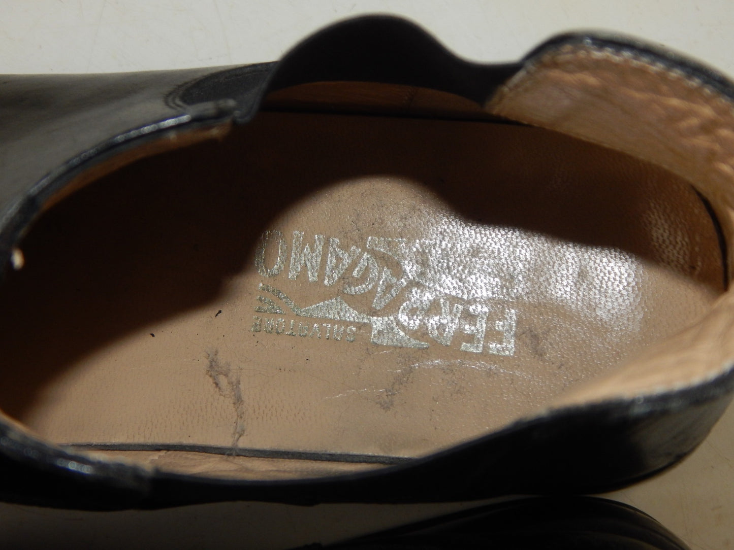 ORIGINAL FERRAGAMO MEN BOOTS LOW BLACK LEATHER SIZE US 9.5 ITALY FASHION - MotoRaider