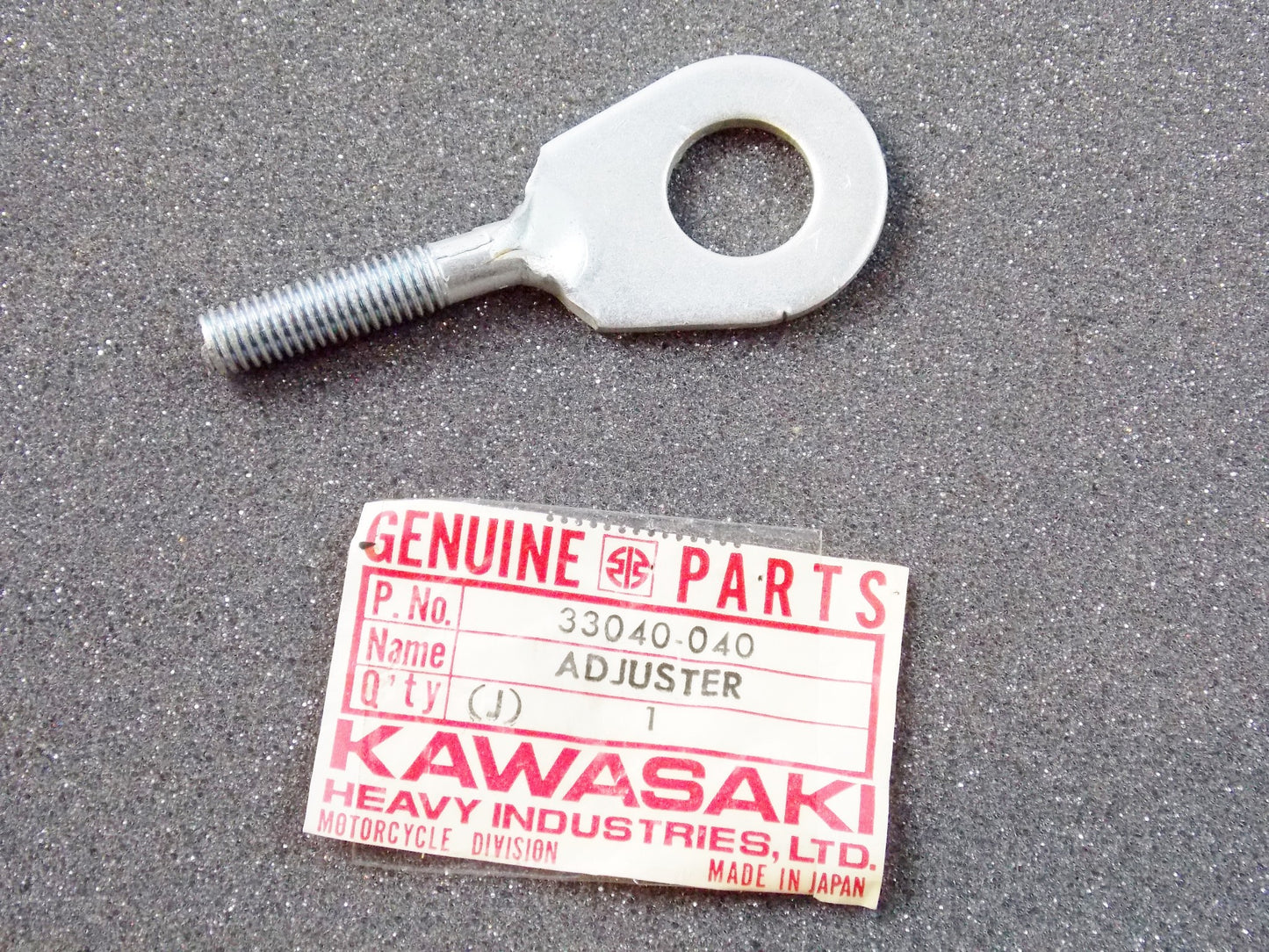 NOS OEM KAWASAKI 70-76 G4TR Trail Boss KV100-A7 ADJUSTER CHAIN L.H 33040-040 - MotoRaider