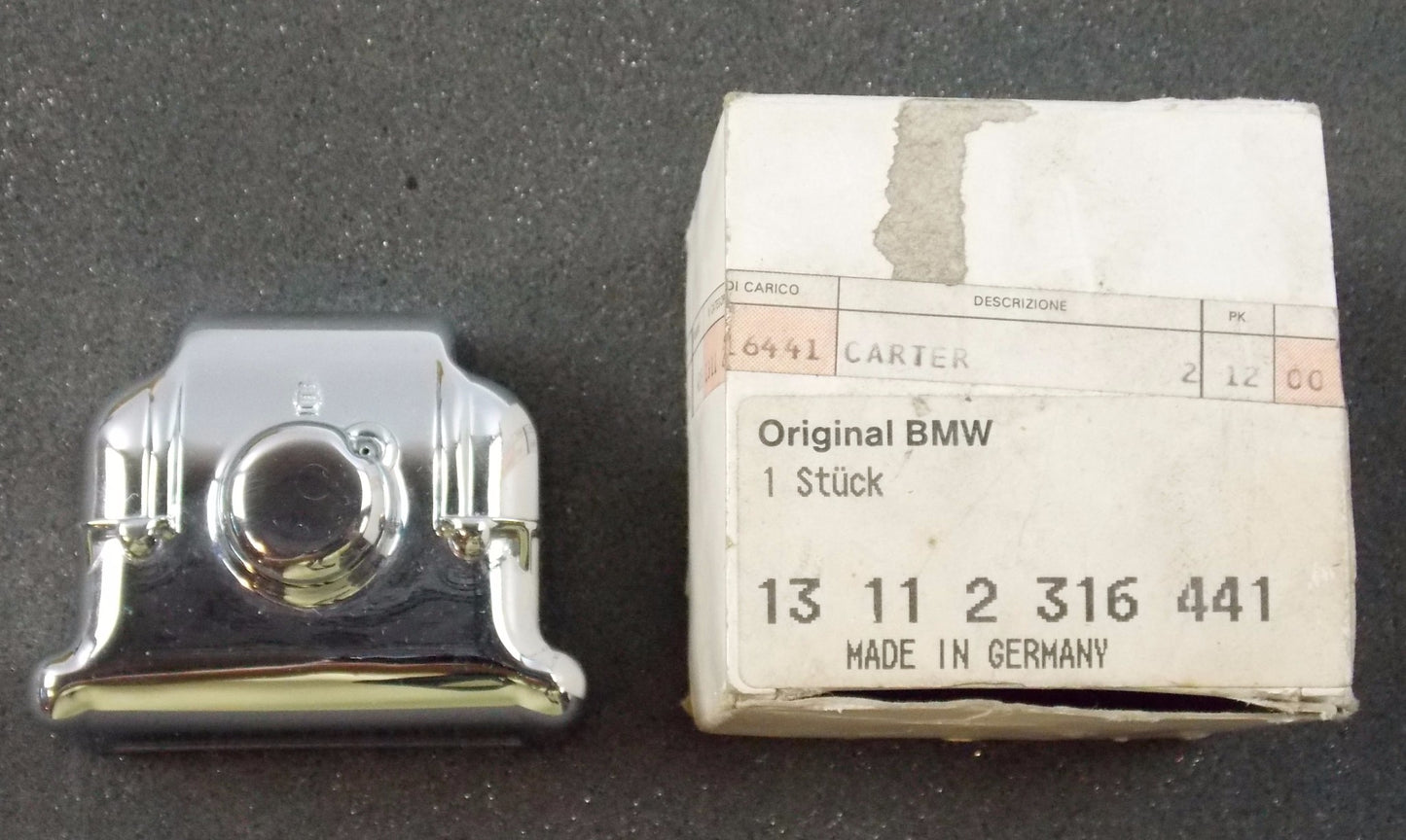 OEM BMW 91-95 R80R/100R/Mystik CHROME CARBURETOR FLOAT HOUSING LEFT 13112316441 - MotoRaider